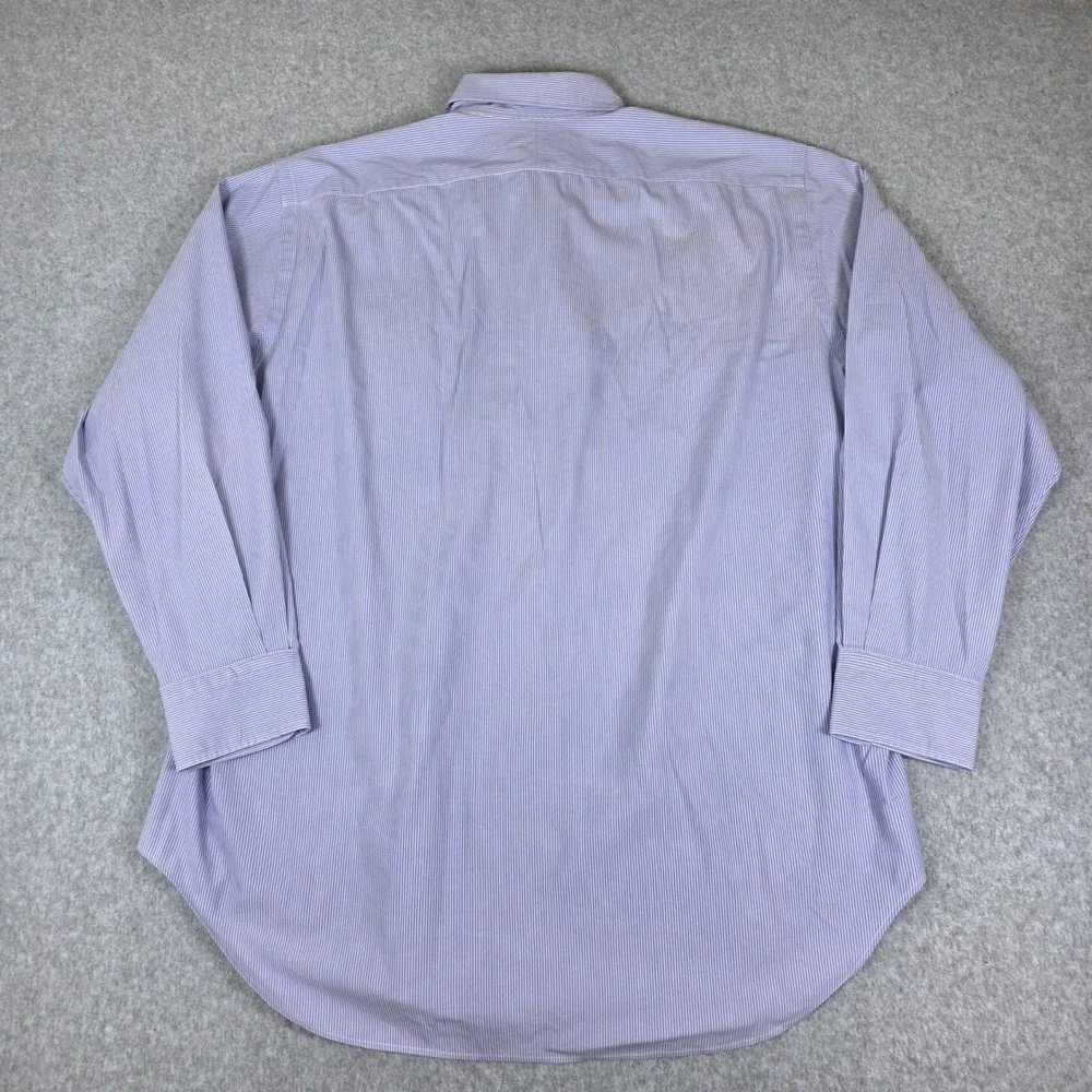 Polo Ralph‎ Lauren Andrew Button Dress Shirt Men's Size 16 32/33 Striped Purple
